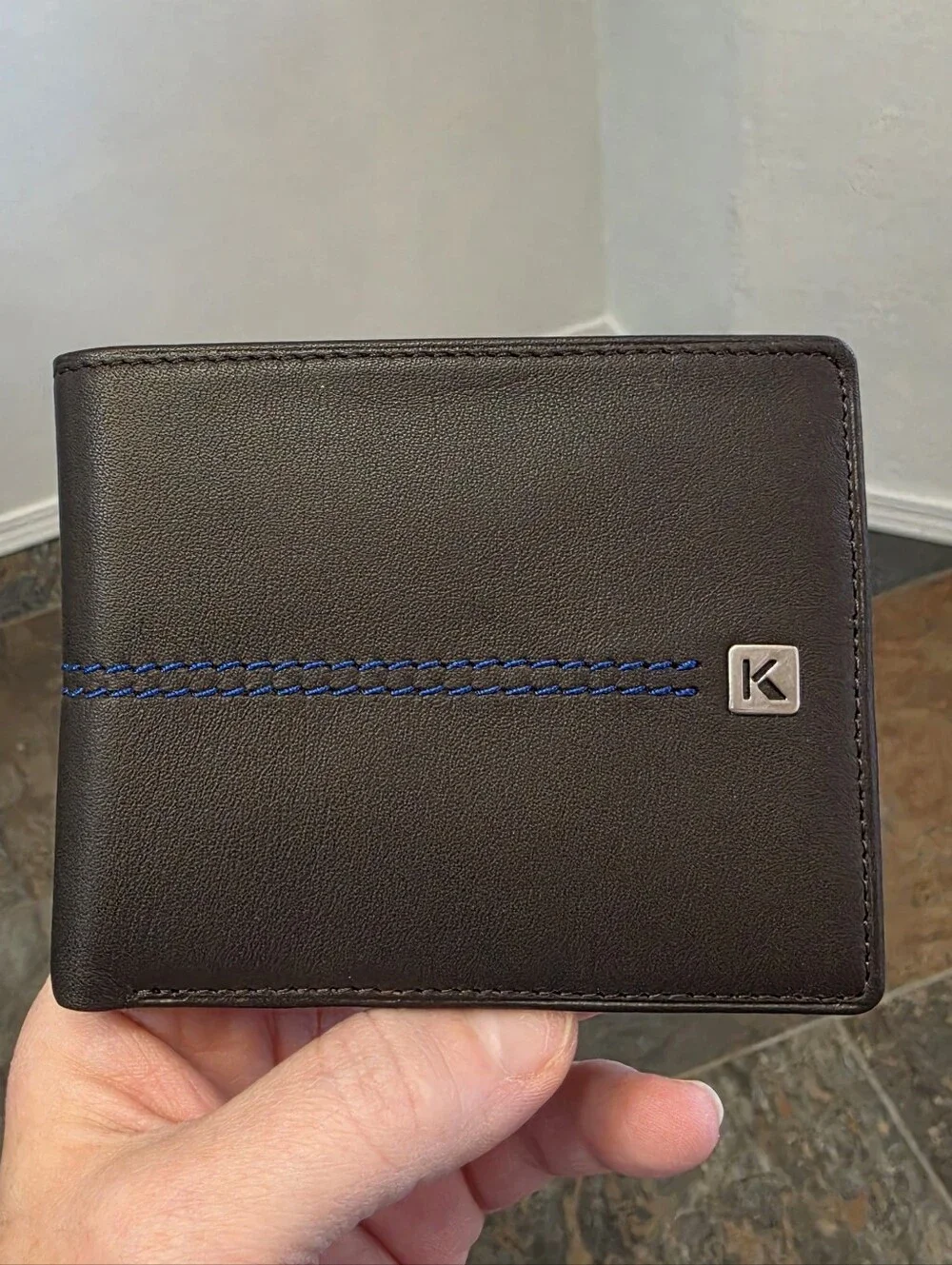 Krizia Milano Men's Leather Horizontal Bifold Coin Wallet - FULL INCLUSION